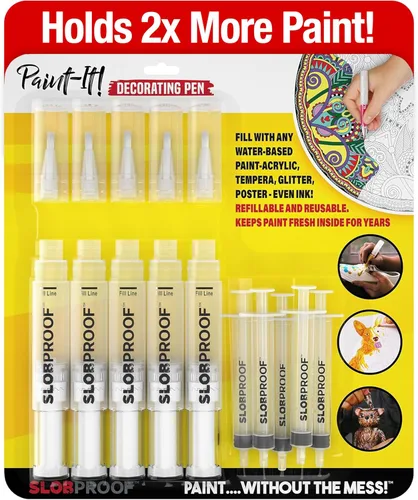 Miniatura 10 de Slobproof Bolígrafo de pintura de retoque recargable, sin ensuciar, herramienta de reparación de pintura de pared reutilizable, aplicación precisa