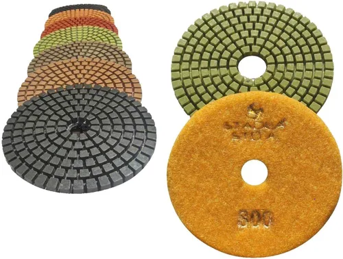 Miniatura 16 de Grit 50 4" Diamond Pulir Pads Premium Grado Mojado Flexible 3 MM Alto