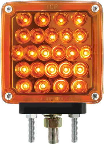 GG Grand General 77620 Ámbar/Ámbar 4.5 pulgadas cuadrado de doble cara LED luz de pedestal (para camión/SUV/RV/vehículo/remolque)