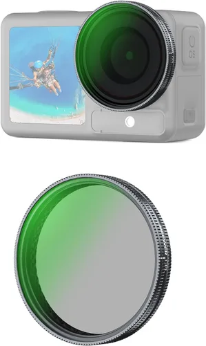 Miniatura 10 de NEEWER Filtro ND variable compatible con DJI Osmo Action 5 Pro/4/3, ND2-32 1-5 Paradas a presión Multicoated HD Vidrio óptico de densidad neutra
