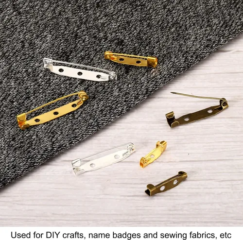 Miniatura 5 de MECCANIXITY 150 pines de barra de seguridad de 0.591 in, broche de cierre para insignias de identificación, tarjetas de nombre, etiquetas para Tono