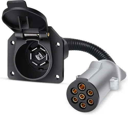Miniatura 10 de Nilight Kit de arnés de cableado de enchufe de remolque de 7 pines 55243 para lado del vehículo, 7 vías, tipo RV, enchufe USCAR, compatible con Ford