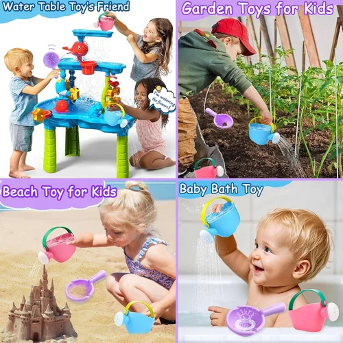 Miniatura 6 de Juguetes de baño para bebés de 1 a 3 años, 3 piezas, juguetes de piscina para niños de 1 a 3, 2 a 4 años, lata de agua, piscina, mesa de agua