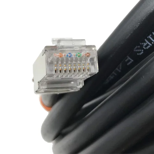 Miniatura 3 de Cable Ethernet Cat5e para exteriores blindado de 1 pie – entierro directo, clasificación UV, PoE, cobre sólido 24 AWG, RJ45, cable de drenaje ESD