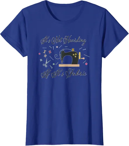 Miniatura 60 de It's Not Hoarding If Its - Camiseta de costura para acolchado, Blanco, S