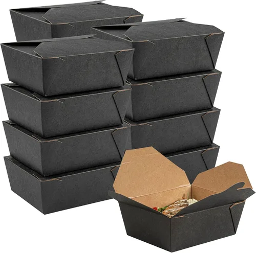 Miniatura 37 de Restaurantware Bio Tek - Cajas para llevar de 30 onzas, 200 loncheras para llevar, cierre de tabulación, resistentes al calor, desechables, de papel