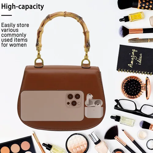 Miniatura 3 de Bolso de mano para mujer, bolso cruzado con asa superior en forma de bambú