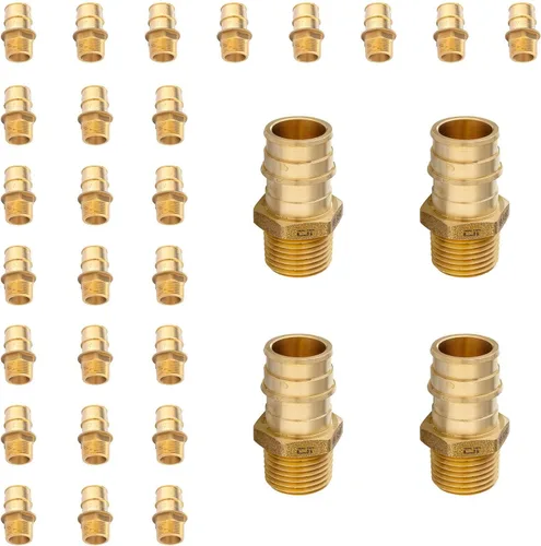 Miniatura 49 de Paquete de 2 accesorios de expansión Niikappu Pex-A, adaptador de flujo completo NPT hembra de 1 pulgada Pex-A x 1 pulgada, accesorio de tubería