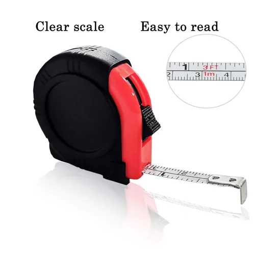Miniatura 3 de Cinta métrica retráctil para niños, mini llavero métrico / pulgadas, regla de cinta métrica portátil con bloqueo deslizante estable para medir