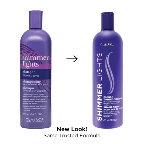 Miniatura 3 de Clairol Professional Shimmer Lights Purple Shampoo fl. Oz Neutraliza los tonos latones y amarillos para cabello rubio y gris plateado con reflejos