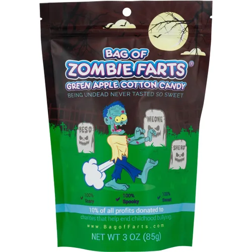 Miniatura 3 de Bolsa de Gases de zombie, caramelo de algodón divertido para todas las edades, Regalo de mordaza único para amigos, chica de cumpleaños, niño