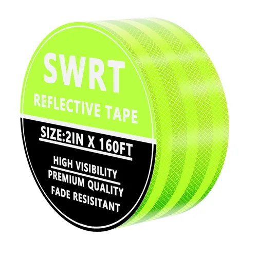 Miniatura 10 de SWRT Cinta Reflectante de 2 Pulgadas X 30 Pies para Exteriores Impermeable DOT-C2 Resistente a la Decoloración Verde Fluorescente Reflectante
