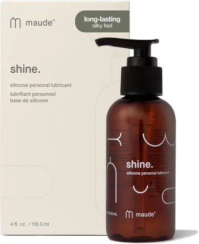 Maude Shine Lubricante personal de silicona – Lubricante de silicona de larga duración, no pegajoso, hipoalergénico + lubricante personal sin