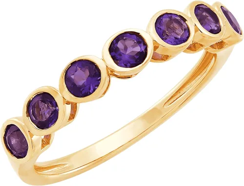 Miniatura 2 de Welry Anillo de banda de siete piedras en oro de 10 quilates, Oro