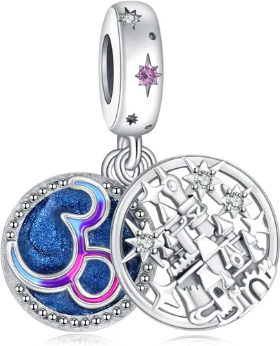 Miniatura 126 de Dijes de plata de ley 925 de dibujos animados de pato, ratón, oso, elefante, dragón chino, cuentas colgantes para pulseras y collares, joyería