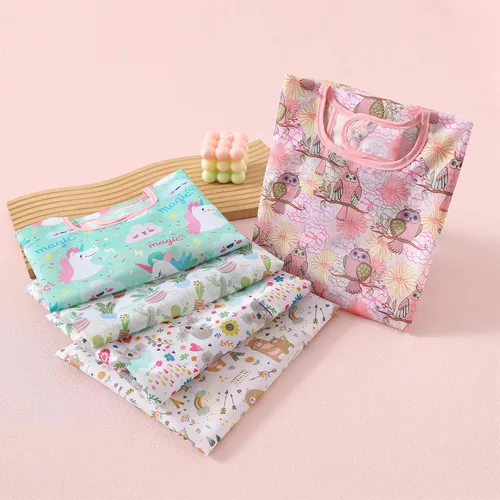 Miniatura 4 de Baberos de manga larga HaimoBurg, paquete de 5, baberos ligeros impermeables para bebés y niños pequeños de 6 a 30 meses 5 Pacs Set C