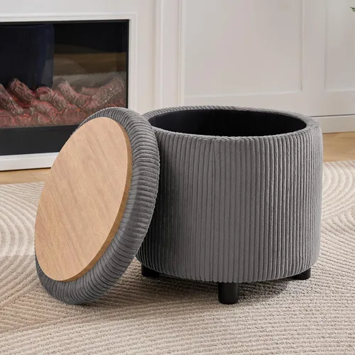 Miniatura 23 de WUTUTUEE Silla decorativa de tela de pana, sillas tapizadas modernas para sala de estar con almohada lumbar, sillón ancho y cómodo para dormitorio