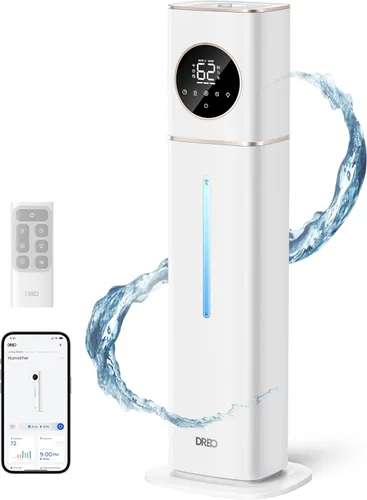 DREO HM735S - Humidificador inteligente de 11 L, habitación grande, 700 pies cuadrados, humidificadores de aire de niebla fría 100H para dormitorio,