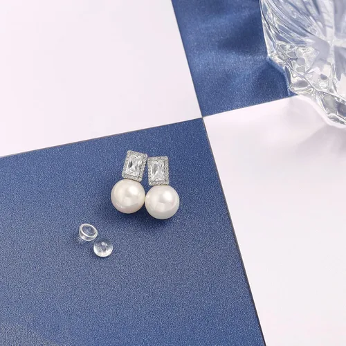 Miniatura 7 de Aro de plata de ley 925 seleccionado a mano, calidad AAA+ de 7.5 a 0.315in, perlas cultivadas en agua dulce blancas, joyería para mujeres y niñas