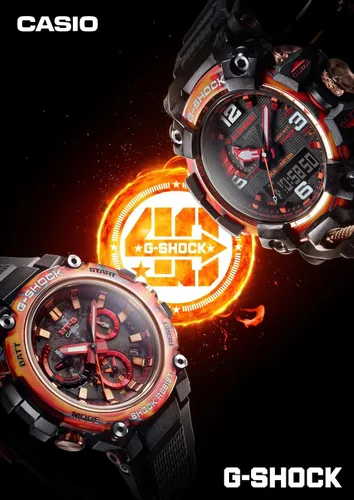 Miniatura 2 de Casio G-Shock - Reloj radio solar G-Shock 40 aniversario rojo acampanado MUDMASTER GWG-2040FR-1AJR reloj negro para hombre enviado desde Japón