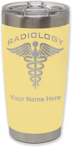 Miniatura 13 de LaserGram Vaso aislado al vacío de 20 onzas, radiología, grabado personalizado incluido (azul claro)