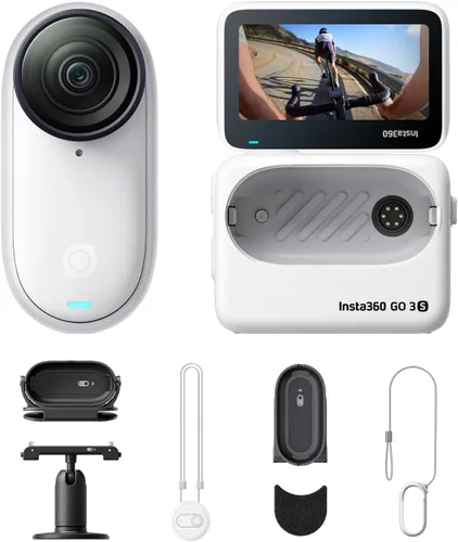 Miniatura 14 de Insta360 GO 3S - 128 GB Blanca 4K Cámara de vlog portátil pequeña, POVs con manos libres, montaje en cualquier lugar, estabilización, vida útil