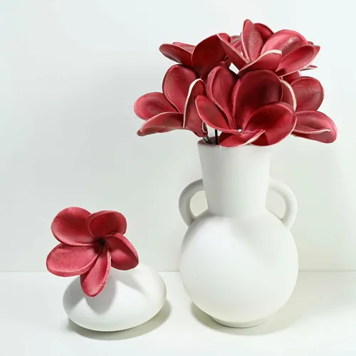 Miniatura 34 de Regalos de Cumpleaños para Mujeres 8pcs Flores Rosa Claro PU Tacto Real Flores Regalos para Mujeres para Navidad Flores Artificiales para Bricolaje