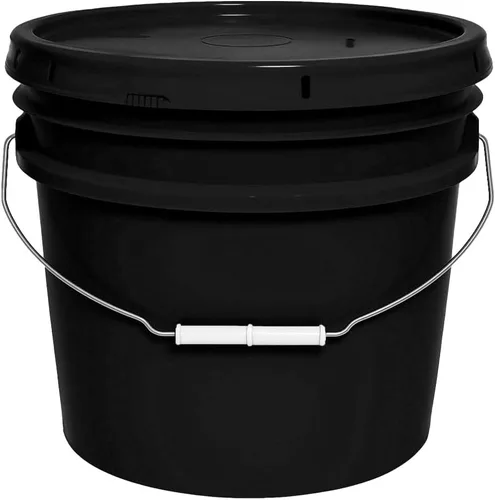 MKS Plastics Cubo de 3.5 galones con tapa hermética, fabricado en Estados Unidos, plástico libre de BPA de grado alimenticio, resistente multiuso,