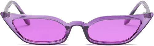Gafas de sol de diseño ojo de gato, lentes y marco pequeños de colores estilo vintage para mujer
