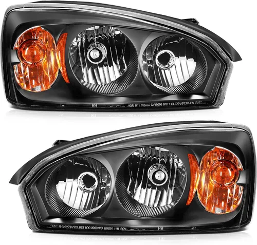 Miniatura 37 de Conjunto de faros delanteros para Chevy Avalanche 1500 2003-2006 para Avalanche 2500 03-06 para 1500 Classic 2007 carcasa negra reflector ámbar