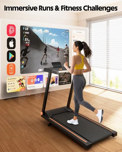 Miniatura 8 de 5% Incline Walking Pad Treadmill, 300LB Capacity Folding Treadmills for Home, Walking pad with Handle bar, 3.0 HP Quiet Dual Cushion System