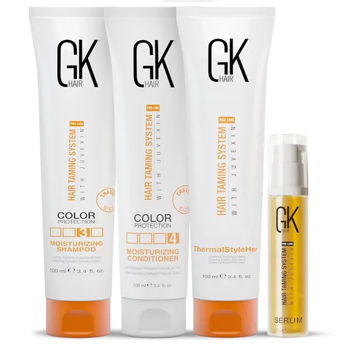 Miniatura 4 de GK HAIR Global - Juego de champú y acondicionador hidratante de queratina (3.4 onzas líquidas/3.4 fl oz) con suero antiencrespamiento y aceite