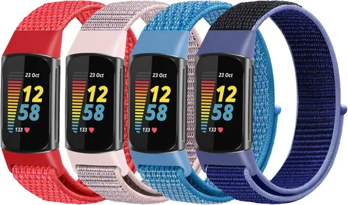 Compatible con Fitbit Charge 5 bandas para mujeres y hombres, correa deportiva de nailon suave y transpirable con velcro para Fitbit Charge 5 China