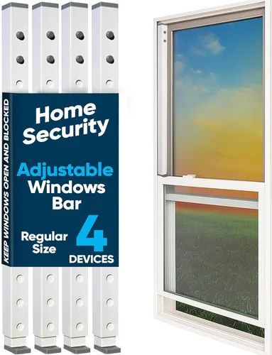 Barra de seguridad ajustable para puerta corredera y barra de seguridad para ventana, tope de puerta de seguridad duradero para apartamentos y