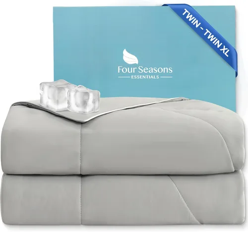 Miniatura 11 de Four Seasons Essentials Edredón refrescante - Tamaño King 106 x 90 pulgadas - Gris