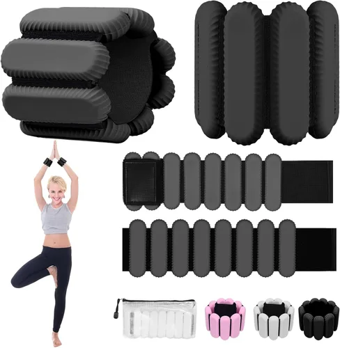 Pesas de tobillo para mujeres y hombres, pulsera de entrenamiento con peso ajustable para muñeca para entrenamiento en casa, entrenamiento de