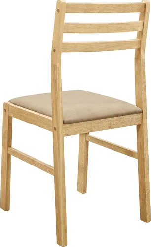 Miniatura 9 de Juego mesa y sillas Coaster (3 unidades), Madera, Natural