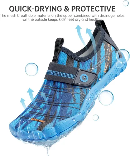 Miniatura 2 de SEEKWAY Barefoot Water Shoes for Kids - Wide Toe Box and Quick-Dry Sand Shoes Toddler for Hiking Swim Beach Pool Kayak Sport Accessories, Camping
