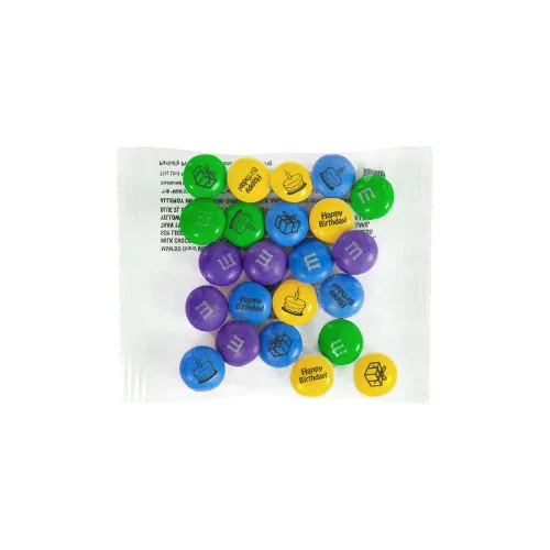 M&M'S WORLD Caramelos de cumpleaños de chocolate con leche (paquete de 20), perfectos para fiestas, recuerdos de fiesta, juegos y regalos