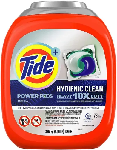 Miniatura 12 de Tide Hygienic Clean Heavy 10x Duty Power PODS - Paquete de detergente para ropa, original, 25 unidades, para suciedad visible e invisible