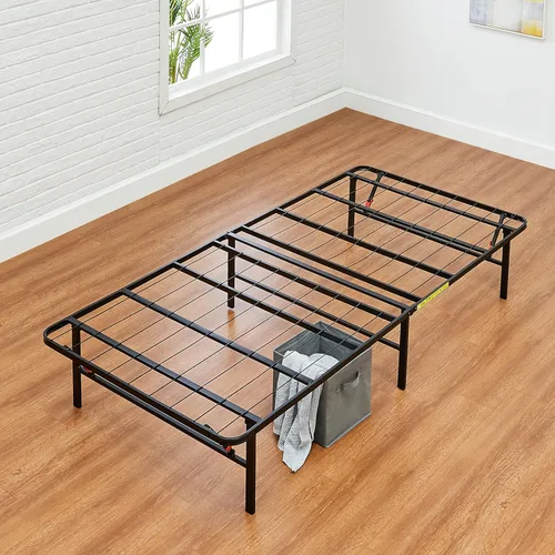 Miniatura 7 de Amazon Basics Base de cama plegable de metal con almacenamiento, soporte de acero resistente, no necesita somier, 14 pulgadas de alto, configuración