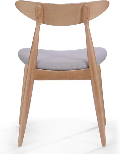 Miniatura 10 de Christopher Knight Home Barron - Sillas de comedor de tela con acabado de roble, juego de 2 piezas, gris claro y roble