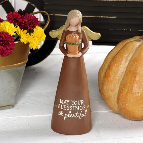 Miniatura 2 de Blossom Bucket Fall Angel - Figura de mesa de resina de 6 pulgadas (Blessings Be Plentiful)