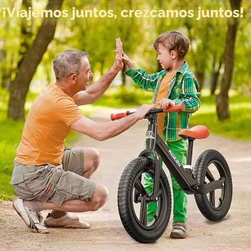Miniatura 7 de Ridego Bicicleta de Equilibrio de 14 Pulgadas para Niños de 3 a 6 Años, Bicicleta Ligera para Niños con Asiento Ajustable, Bicicleta con Empuje