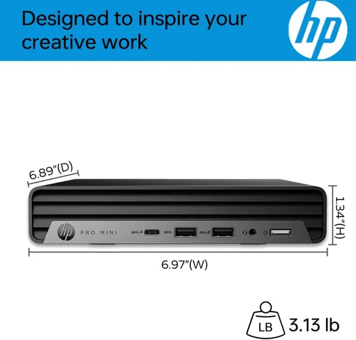 Miniatura 4 de HP Mini PC de escritorio, Pro Mini 400 G9, Intel i7-12700T hasta 4.70 GHz, (16 GB de RAM, 1 TB SSD), triple salida 4K, 7 puertos USB, RJ-45, diseño
