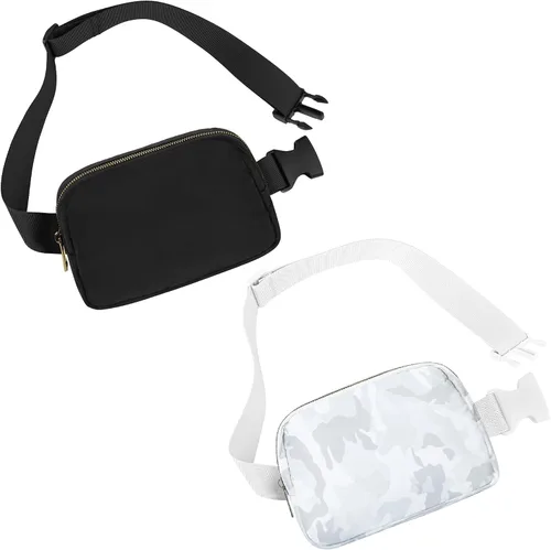 Miniatura 23 de Bolsa de Cintura Frenou Riñonera de Moda para Mujeres y Hombres, Riñonera con Correa Ajustable para Regalo, Riñonera para Viaje, Correr, Senderismo