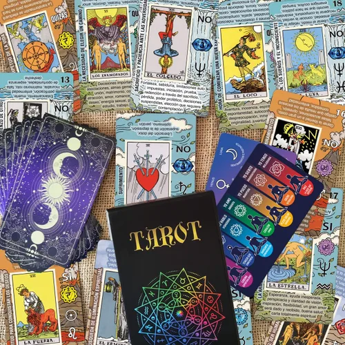 Miniatura 4 de Cartas de Tarot para Principiantes, Juego de Tarot de Aprendizaje, Sin Libro de Guía Necesario, Cartas de Tarot con Significados en Ellas (Español)