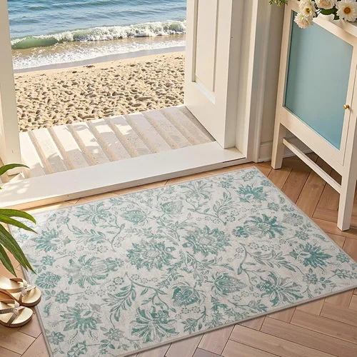 Miniatura 53 de jinchan Lima - Alfombra de pasillo lavable de 2 x 6 pies, antideslizante, de pelo corto, suave, ultrafina, alfombra envejecida para casa de campo