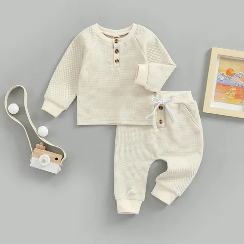 Miniatura 6 de CIYCUIT Conjunto de sudadera de manga larga y pantalones para bebé niño pequeño
