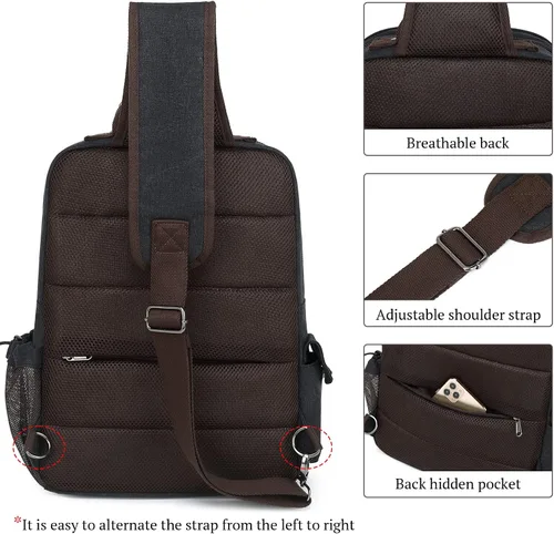 Miniatura 6 de Mygreen bolsa cruzada de lona, mochila de viaje